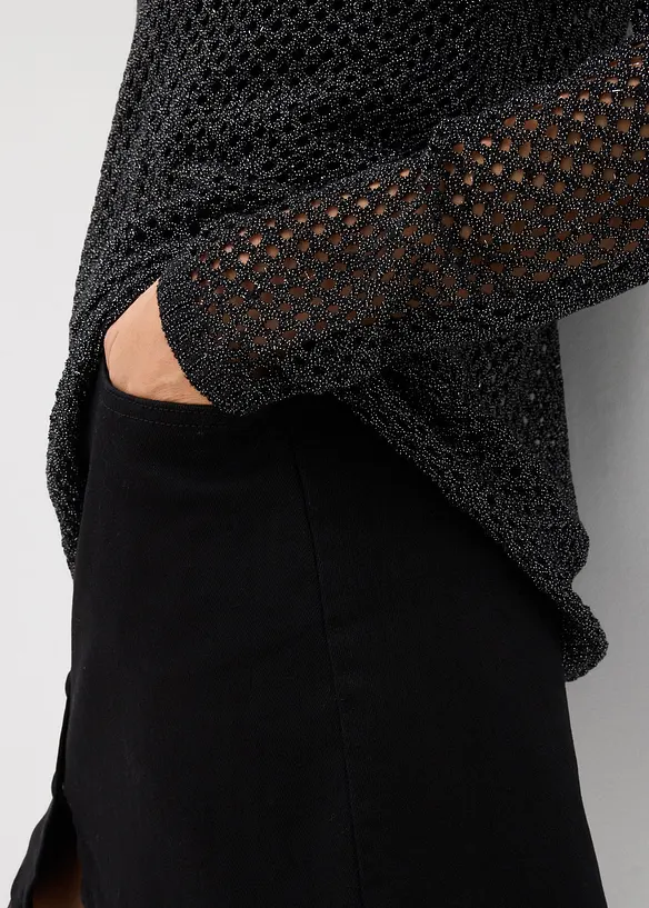 Pull ajouré avec fil lurex, bonprix