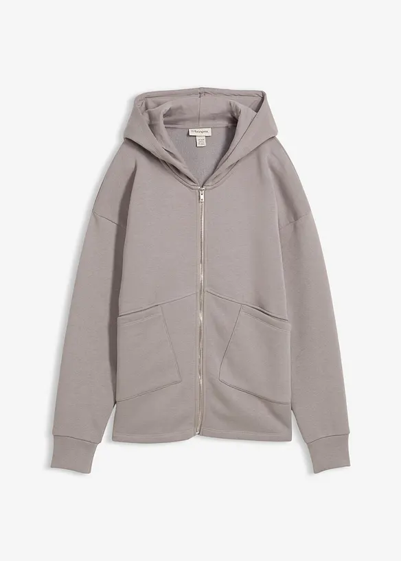 Sweat zipp&eacute; oversize, bonprix
