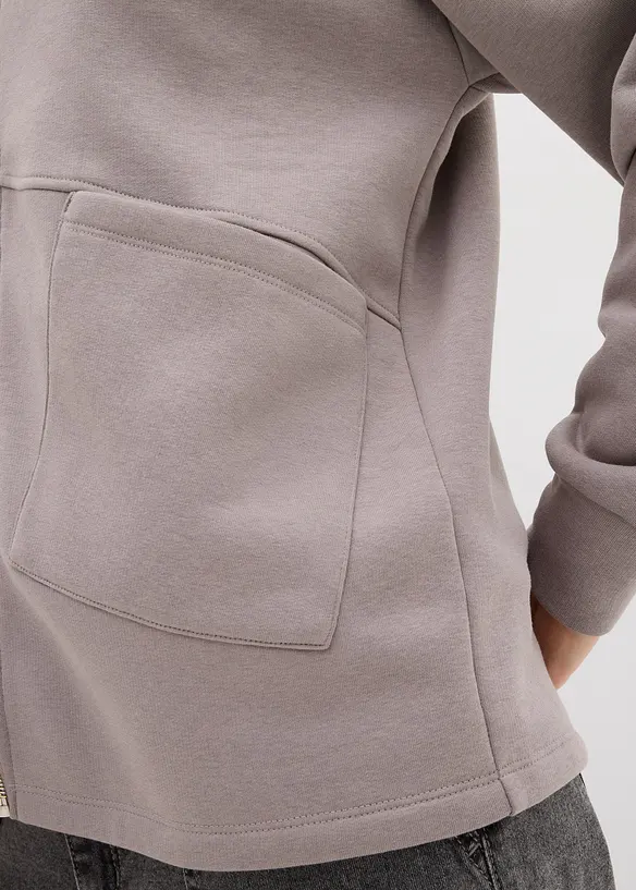 Sweat zipp&eacute; oversize, bonprix