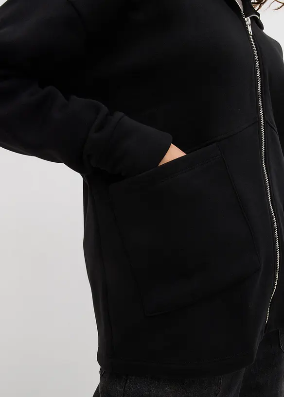 Sweat zipp&eacute; oversize, bonprix