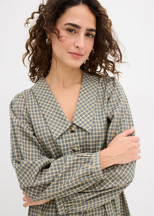 Robe chemise à carreaux, bonprix