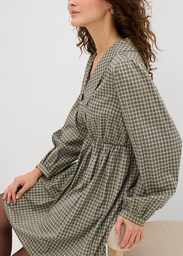 Robe chemise à carreaux, bonprix