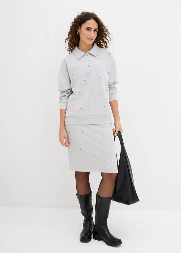 Sweat-shirt à rivets, bonprix