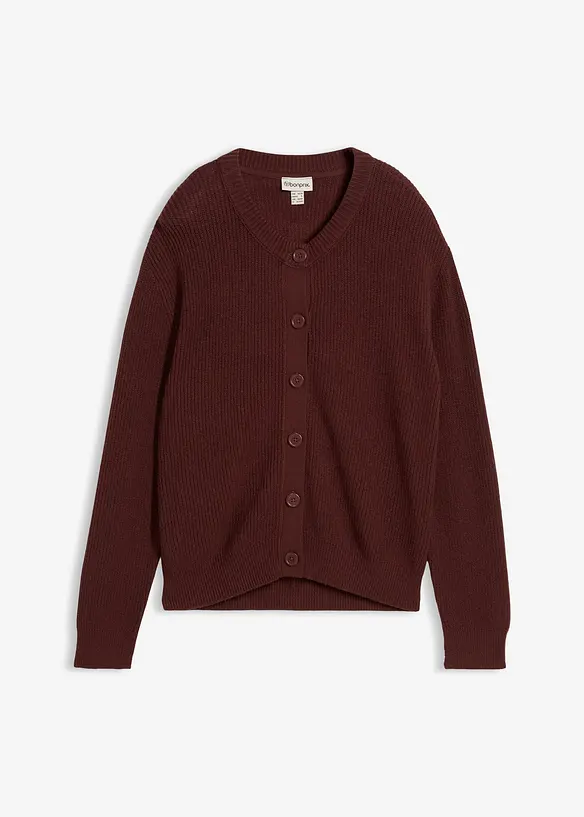 Gilet en fine maille à col rond, bonprix