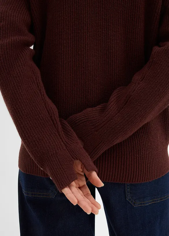 Gilet en fine maille à col rond, bonprix