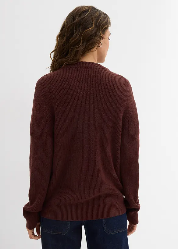 Gilet en fine maille à col rond, bonprix