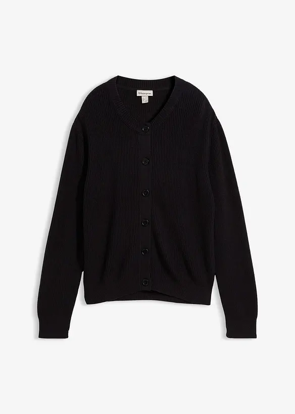 Gilet en fine maille à col rond, bonprix