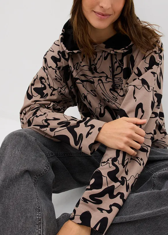 Sweat à capuche 100% coton, bonprix