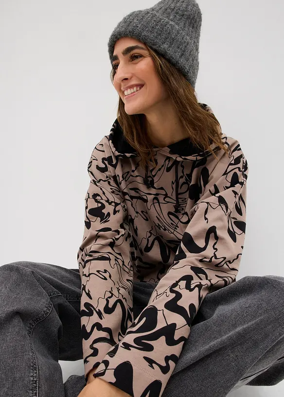 Sweat à capuche 100% coton, bonprix