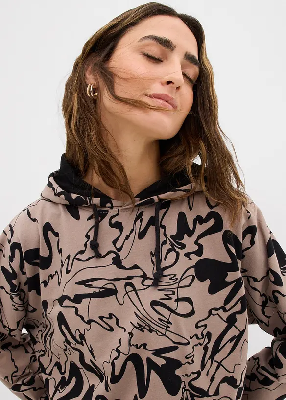 Sweat à capuche 100% coton, bonprix