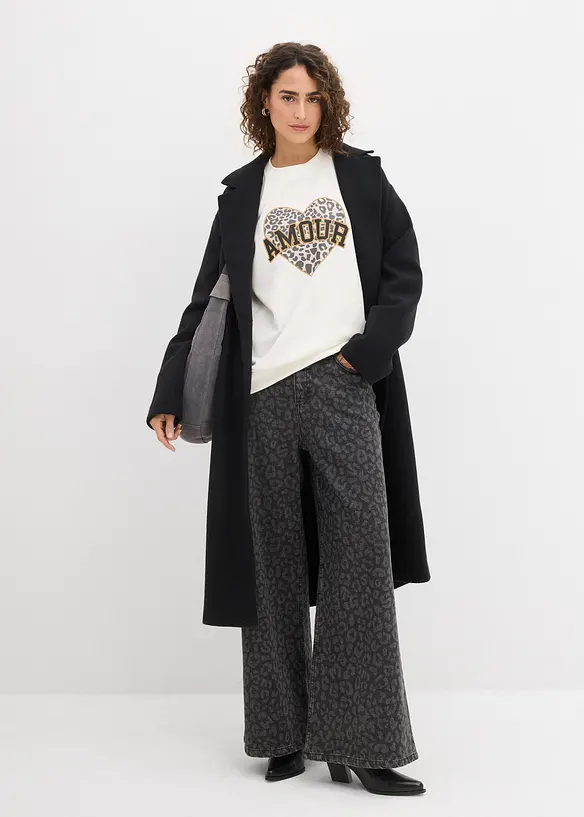 Sweat oversize en coton mélangé, bonprix