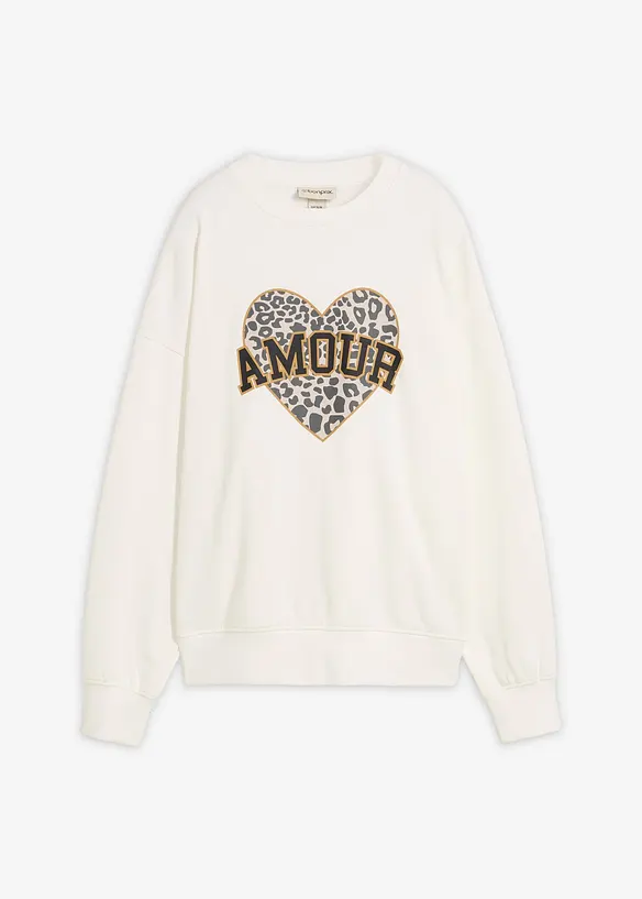 Sweat oversize en coton mélangé, bonprix