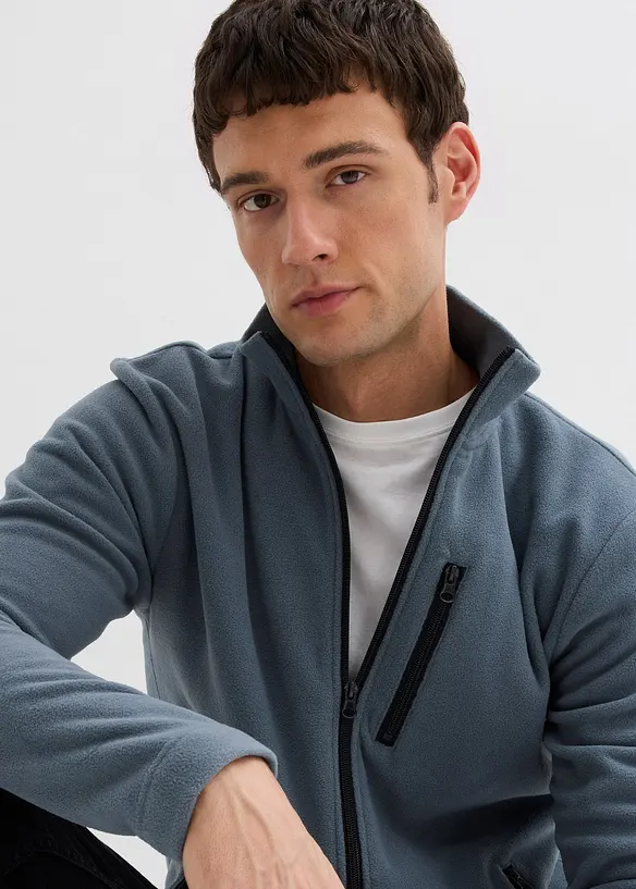 Veste polaire douce avec poches zippées pratiques, bonprix