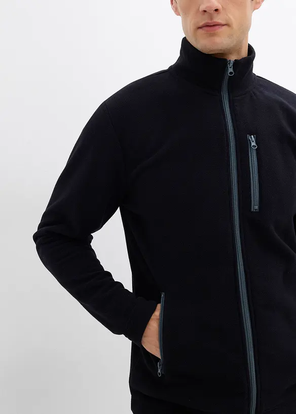 Veste polaire douce avec poches zippées pratiques, bonprix