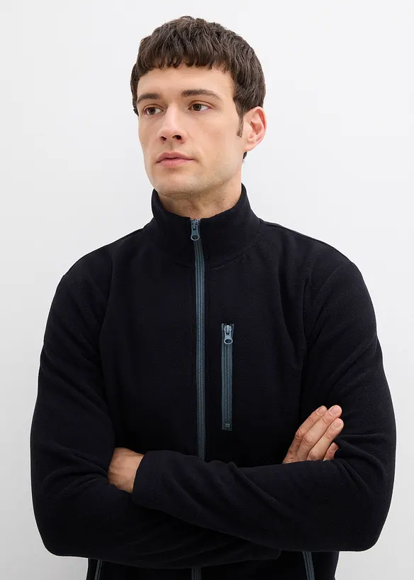 Veste polaire douce avec poches zippées pratiques, bonprix