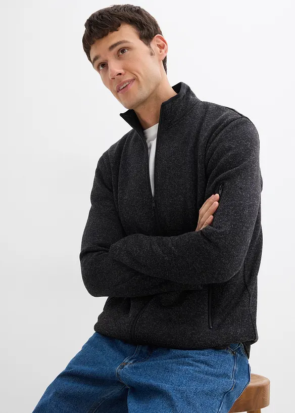 Veste en polaire et maille à poches zippées, bonprix