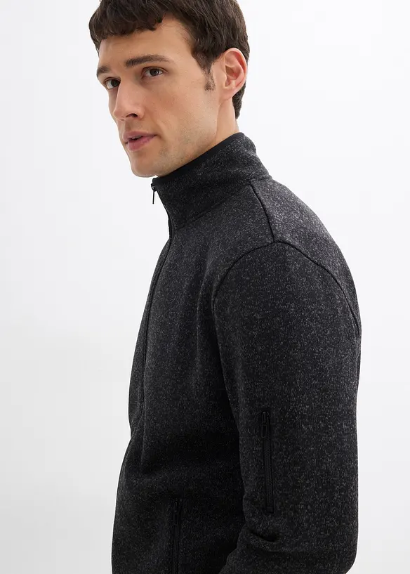 Veste en polaire et maille à poches zippées, bonprix
