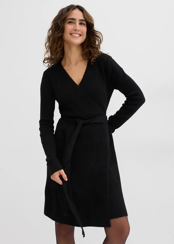 Robe portefeuille en maille pour la grossesse et l’allaitement, bonprix