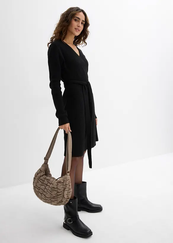 Robe portefeuille en maille pour la grossesse et l’allaitement, bonprix