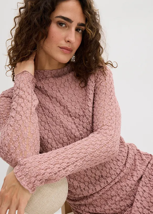 Robe en dentelle &agrave; pans, bonprix