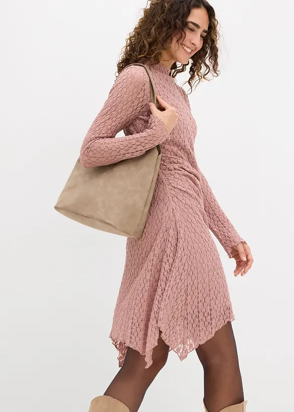 Robe en dentelle &agrave; pans, bonprix