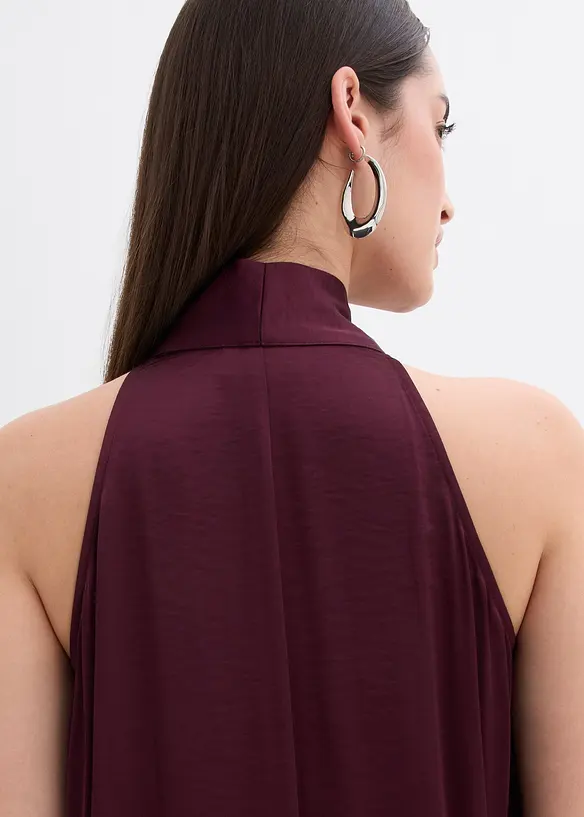 Robe courte en satin de viscose m&eacute;lang&eacute;e, bonprix