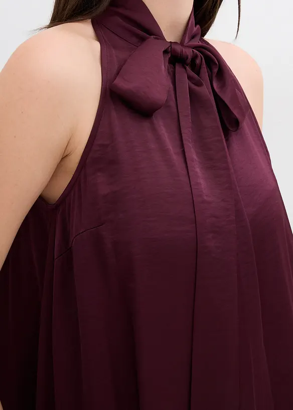 Robe courte en satin de viscose m&eacute;lang&eacute;e, bonprix