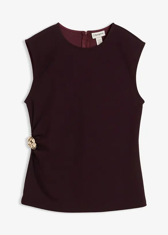 Top à boucle décorative en crêpe, bonprix