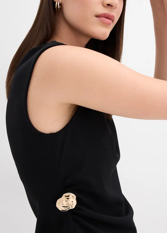 Top &agrave; boucle d&eacute;corative en cr&ecirc;pe, bonprix