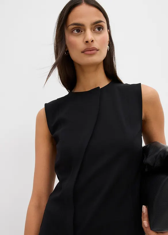 Gilet sans manches asymétrique en Punto di Roma, bonprix