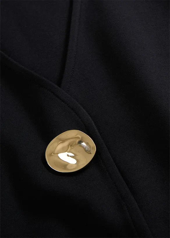 Gilet confortable en Punto di Roma avec bouton décoratif, bonprix