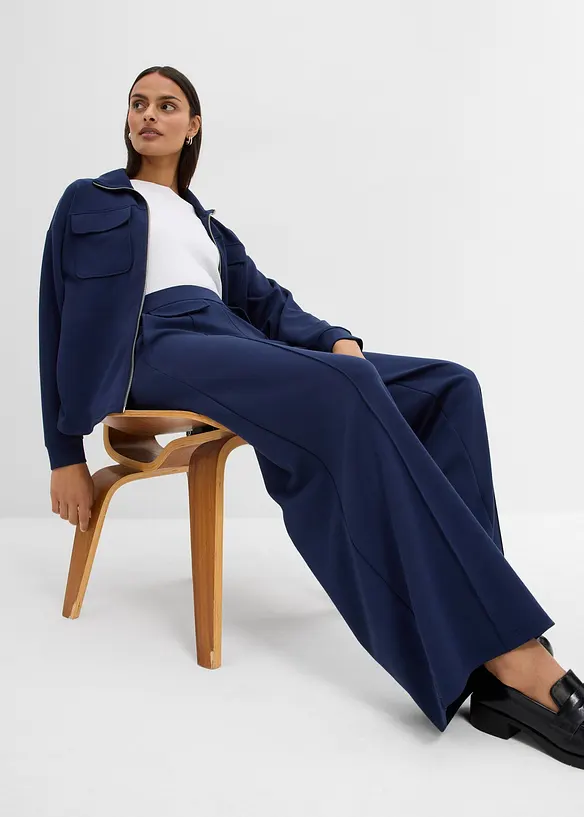 Pantalon bootcut légèrement brillant, bonprix