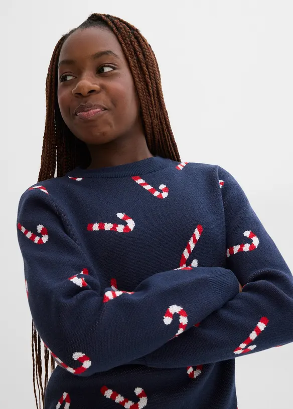 Pull de Noël doux en fine maille, bonprix