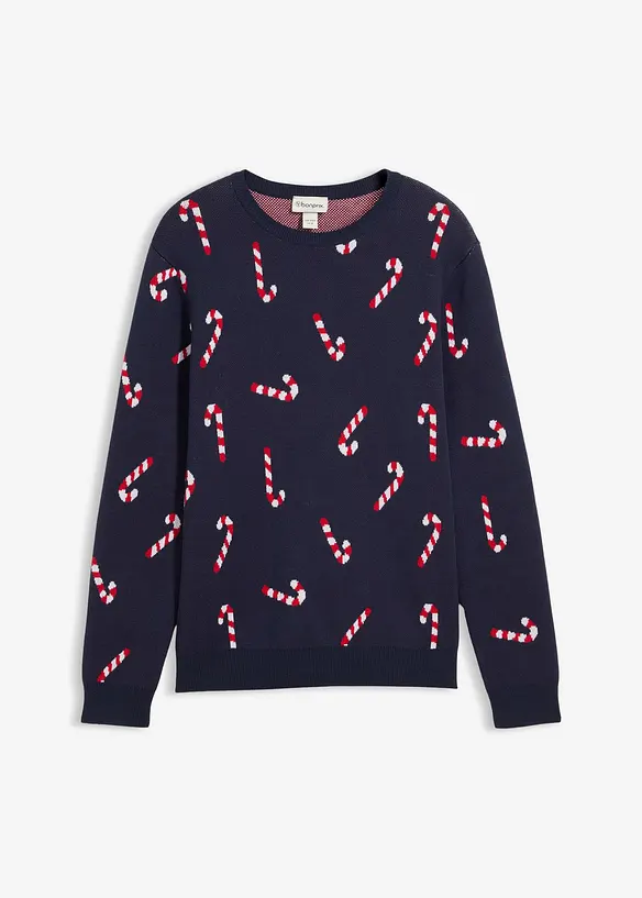 Pull de Noël doux en fine maille, bonprix