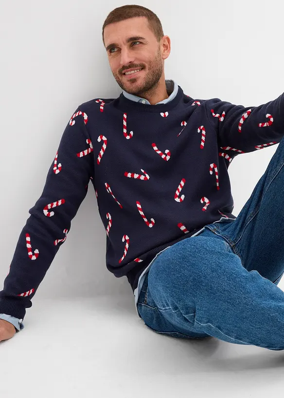 Pull de Noël doux en fine maille, bonprix