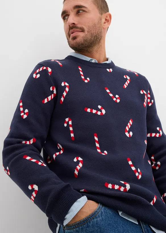 Pull de Noël doux en fine maille, bonprix