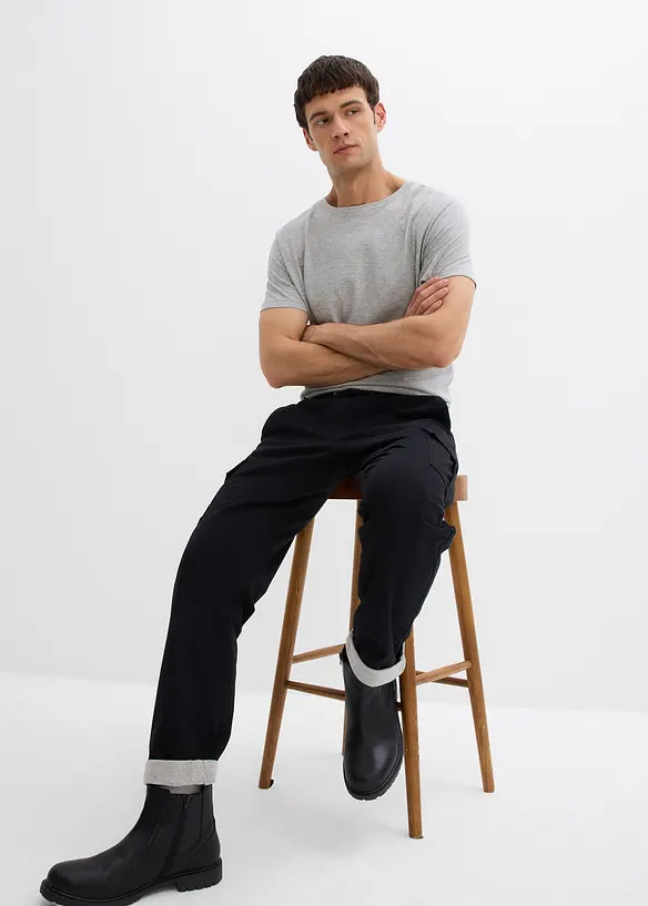 Pantalon jogger chaud et loose, fuselé, bonprix