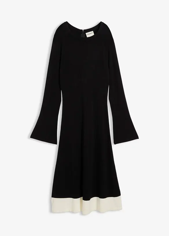 Robe en maille à détails contrastants, bonprix