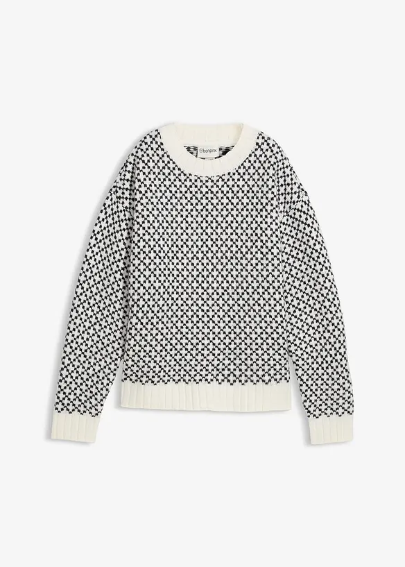 Pull en grosse maille avec laine, bonprix