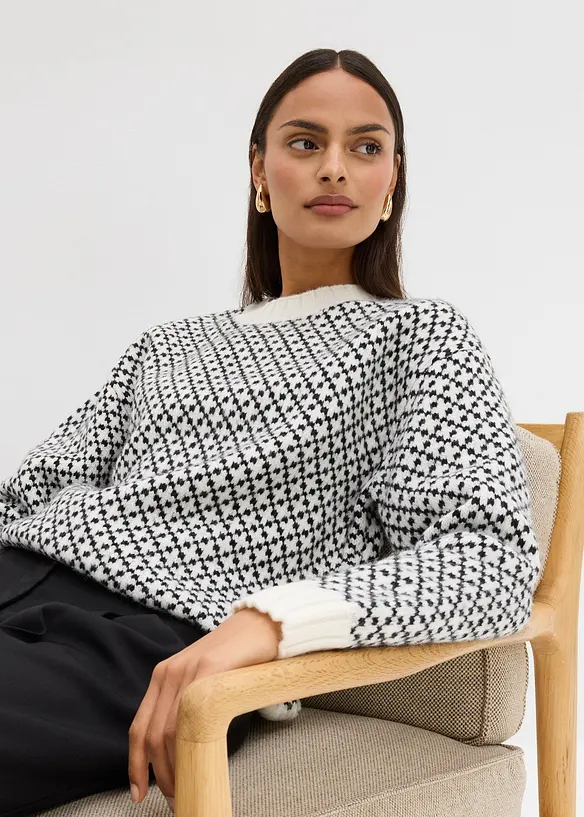 Pull en grosse maille avec laine, bonprix