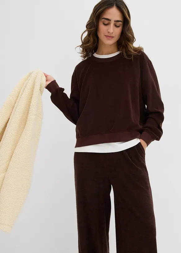 Sweat en &eacute;ponge douce, bonprix