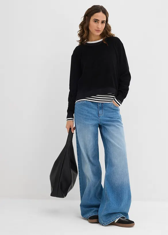 Sweat en éponge douce, bonprix