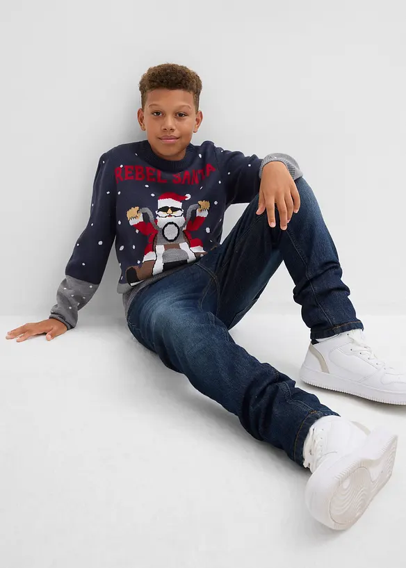 Pull de Noël en fine maille, bonprix