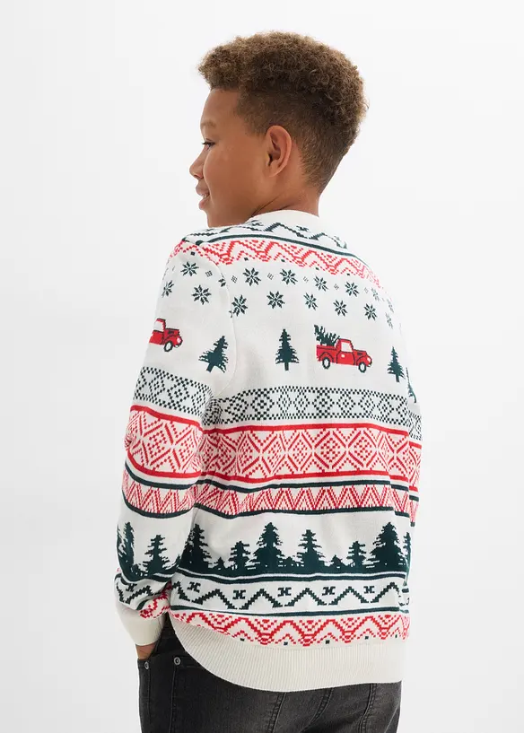 Pull de Noël en fine maille, bonprix