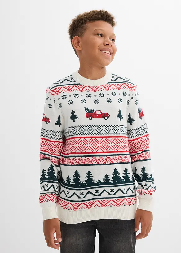 Pull de Noël en fine maille, bonprix