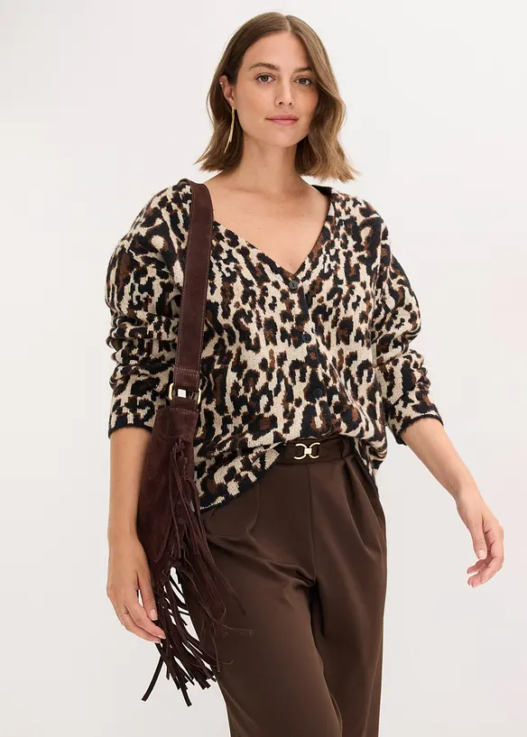 Gilet en maille Jacquard, bonprix