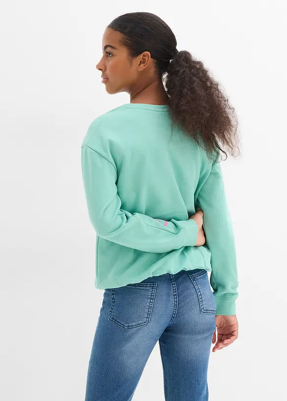 Sweat-shirt 100% coton à base ballon, bonprix