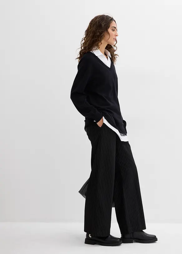 Ensemble de grossesse et d’allaitement avec pull et blouse sans manches, bonprix