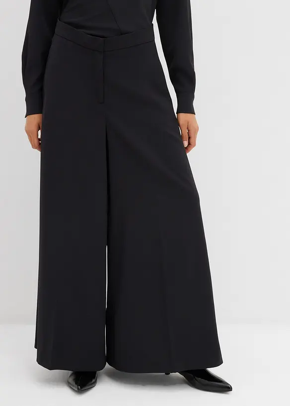 Pantalon large et fluide avec taille élastiquée, bonprix