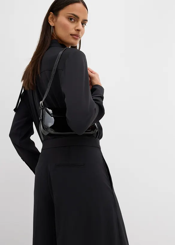 Pantalon large et fluide avec taille élastiquée, bonprix